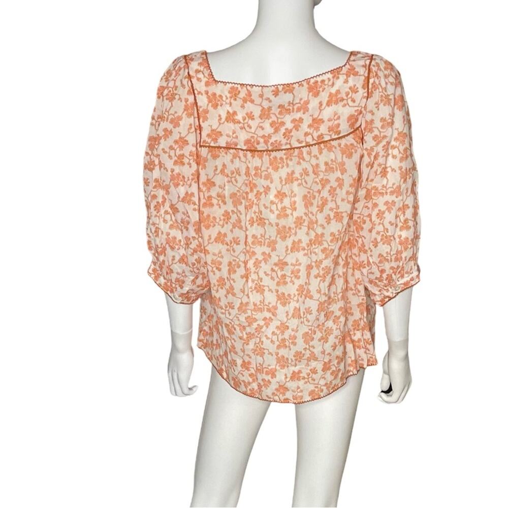 JOIE Leroye Short Sleeve Cotton Top Porcelain Multi Women’s Sz XL NWT - Picture 6 of 9